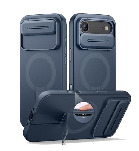 Coque magnétique SURITCH pour iPhone 17 Pro - Protection et support réglable (Bleu foncé)  
Coque magnétique SURITCH iPh — Bleu foncé