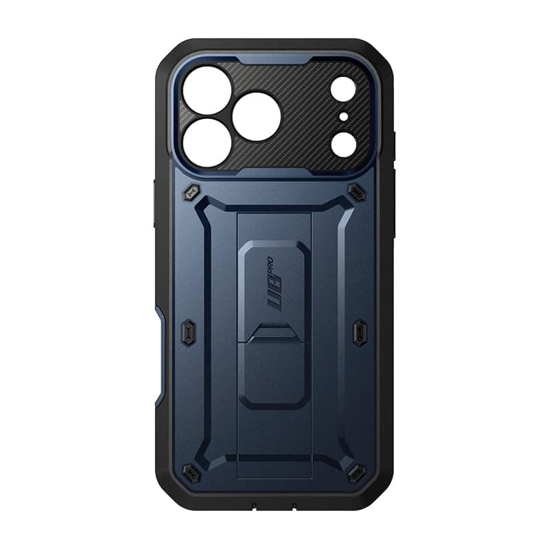 SUPCASE Coque Protective Militaire pour iPhone 17 Pro Max Noir [Béquille Intégrée & Protection d'Ecran] [Protection Accr — Bleu