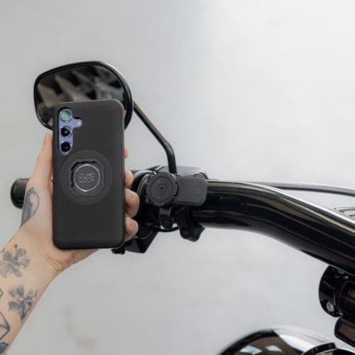 Quad Lock Support Téléphone Pro pour Moto - Grand Amortisseur Vibrations + Coque MAG iPhone 15 Pro