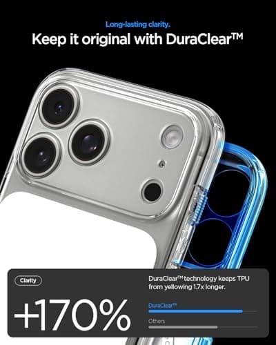 Coque Spigen Ultra Hybrid T MagFit pour iPhone 17 Pro Max - Blanc Brillant pour Protecteur Écran Ultra Résistant et Cont