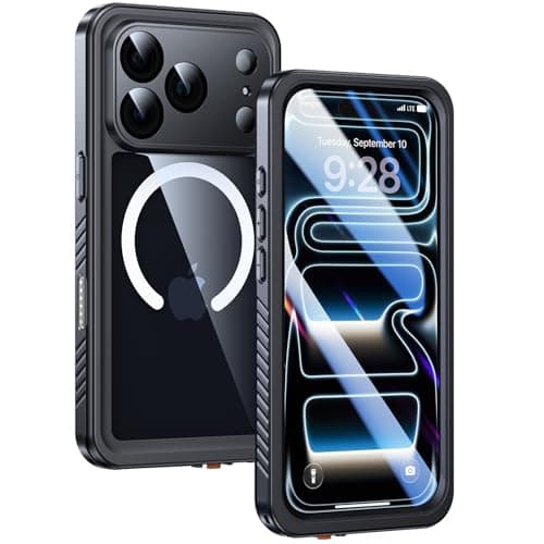 Lanhiem Coque Étanche IP68 pour iPhone 17 Pro Noir - Antichoc Incassable, Incrétinisable [Compatible Mag-Safe] Chantier