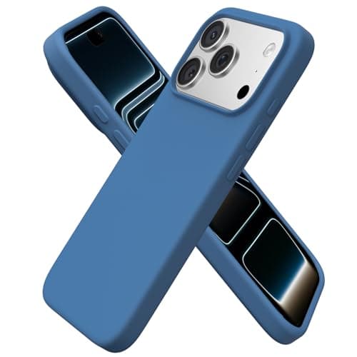 ORNARTO Coque en Silicone Liquide iPhone 17 Pro (6,3") - Protection Antichoc, Intérieur Doux en Microfibre, Bleu Marine — Bleu