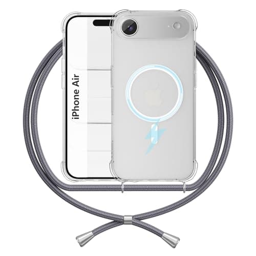 Coque iPhone 17 Pro Max Transparente Anti Jaune Gris Blanc Coin Renforcé TPU Shockproof — gray white