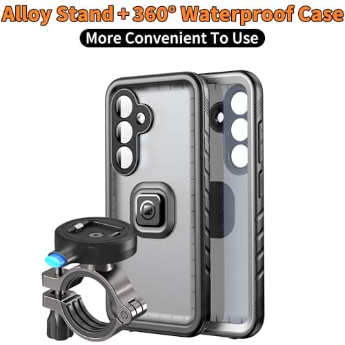 Cozycase Support Velo Moto Etanche pour Samsung Galaxy S25 - Support Anti Vibration Metal Telephone Pluie S25 Bike Holde