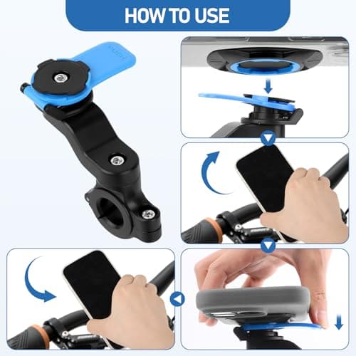 Support Téléphone Universel pour Guidon de Moto,Vélo – Compatible smartphones 4,7 à 7,2" (Mount universel pour smartphon