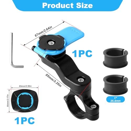 Solryn Porte-Smartphone pour Moto Imperméable Amortisseur de Vibrations Compatible avec Smartphones Universel Support Té