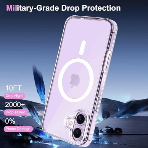 Cyoa Coque Magnétique iPhone 17 Protection Écran Verre Trempé + Caméras Anti-Rayures Etui TPUTransparent