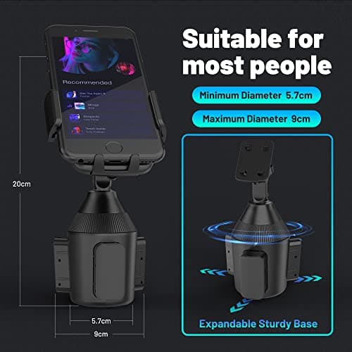 SEEKONE Support Universel pour Smartphone de Voiture - Convient à Tous Les Modèles, pour Hommes et Femmes en Déplacemen