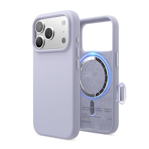 Coque magnétique en silicone elago pour iPhone 17 Pro - Antichoc et mince (Stone)  
Coque MagSafe premium en silicone el — Violet