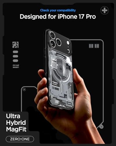 Spigen Coque Ultra Hybrid MagFit DuraClear pour iPhone 17 Pro - Protection ultime pour votre phone, idéale pour des util