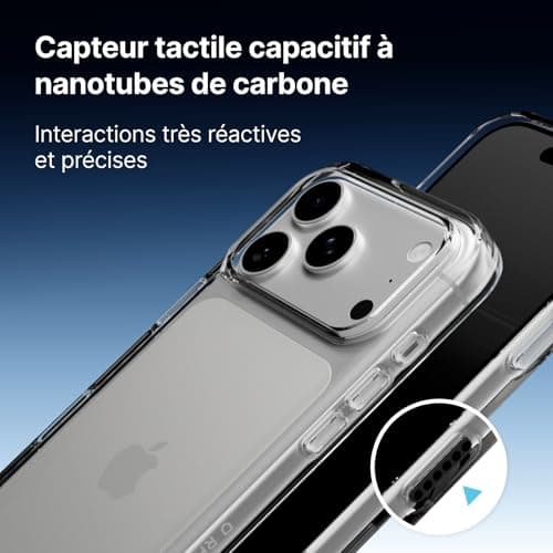 RhinoShield Coque iPhone 17 Pro | Coque Claire, Anti-Jaunissement, Haute Transparence, Anti-Choc Dépassant les Normes Mi