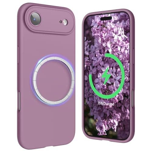SURPHY Coque AntichociPhone 17 Pro Max Silicone Liquide Rouge Global Recycled Standard Antichoc Magnétique — Lilas Violet