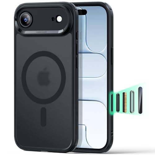<think>

</think>

Coque ESR pour iPhone 17 Pro Max, Protection Caméra, Compatible MagSafe, Étui Militaire Antichute, Tr — B-Noir Givré(with Button)