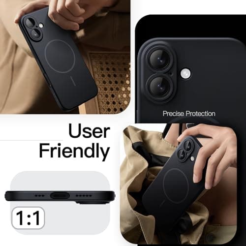 JETech Coque Magnétique Fine pour iPhone 17 6,3 Pouces Noir  
JETech Coque Magnétique Compatible MagSafe pour iPhone 17