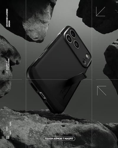 Spigen Coque pour iPhone 17 Pro, Tough Armor T MagFit, Robuste - Noir  
Spigen Coque pour iPhone 17 Pro, Tough Armor T M
