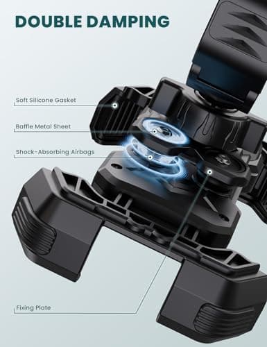 Support Téléphonique Grefay Moto Velo Amorti Double 360° Noir