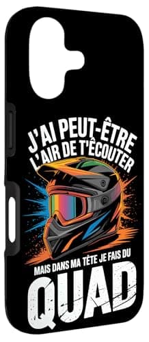 Coque J'Ai Peut-Être L'Air De T'Écouter Quad pour iPhone 17 Protection Avancée et Mode Multi-App فقالطة