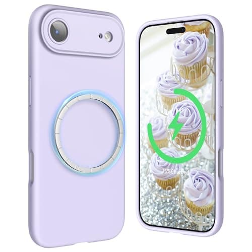 SURPHY Coque AntichociPhone 17 Pro Max Silicone Liquide Rouge Global Recycled Standard Antichoc Magnétique — Lilas