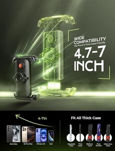 Support Téléphonique Moto LISEN Antivibration 1S, Compatible iPhone 13-16, 360° Rotation GPS, VTT, Smartphone	Electrique