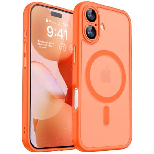 COQUE MAGNETIQUE CANSHN POUR IPHONE 17 PROTECTION COMPLÈTE MAGSAFE CAMÉRA BLANC TRANSPARENT RÉCUPÉRÉ GRS RCS Blended GRS — Naranja