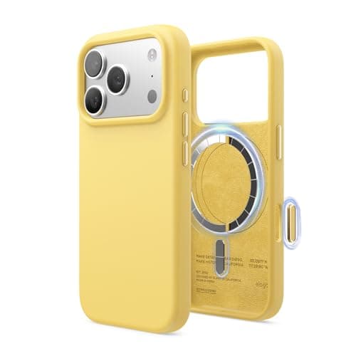 Coque magnétique en silicone elago pour iPhone 17 Pro - Antichoc et mince (Stone)  
Coque MagSafe premium en silicone el — Jaune