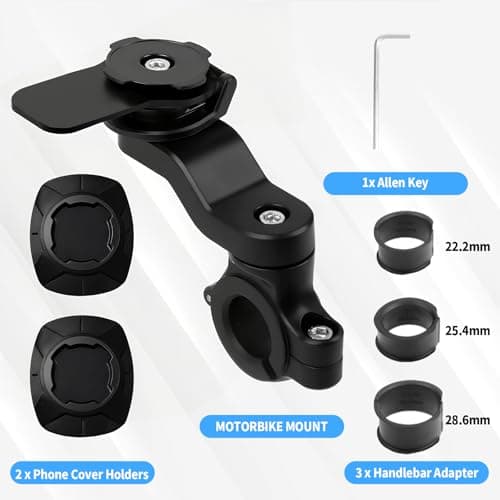 Support universel de téléphone pour guidon de vélo et moto - Amovible, Rotatif à 360°, Compatible Trottinette Quad Scoot