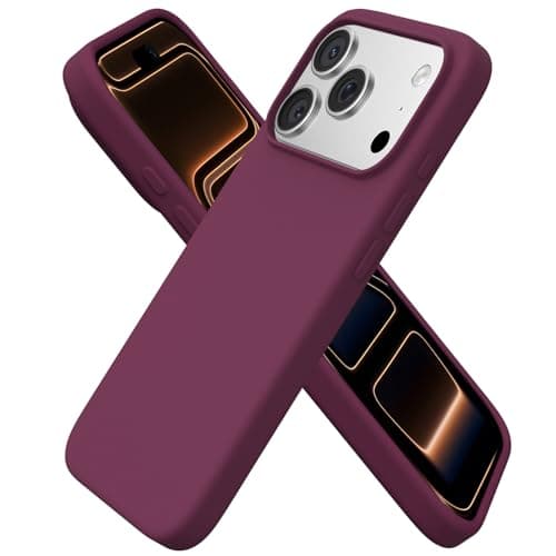 ORNARTO Coque en Silicone Liquide iPhone 17 Pro (6,3") - Protection Antichoc, Intérieur Doux en Microfibre, Bleu Marine — Bordeaux