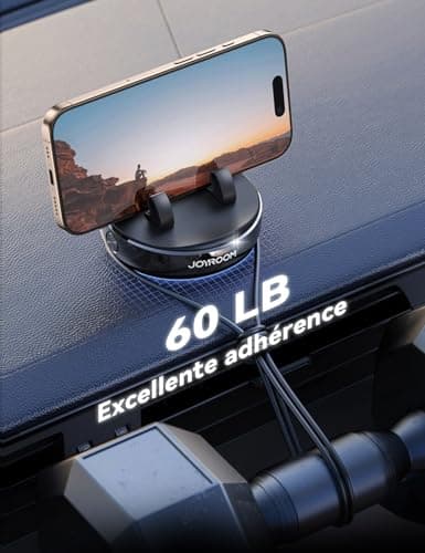 JOYROOM Porte Téléphone Voiture Universel, Compatible iPhone Samsung Huawei Google Android, Support Téléphone pour Voitu