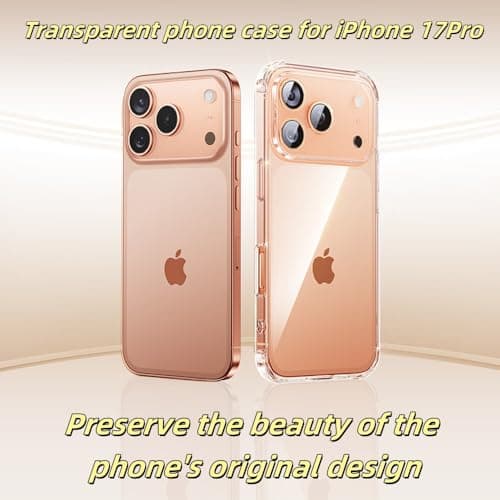 Melomon Coque iPhone 17 Pro 6,3 Pouces - Mince Étui Transparent Anti-Rayures & Antichoc