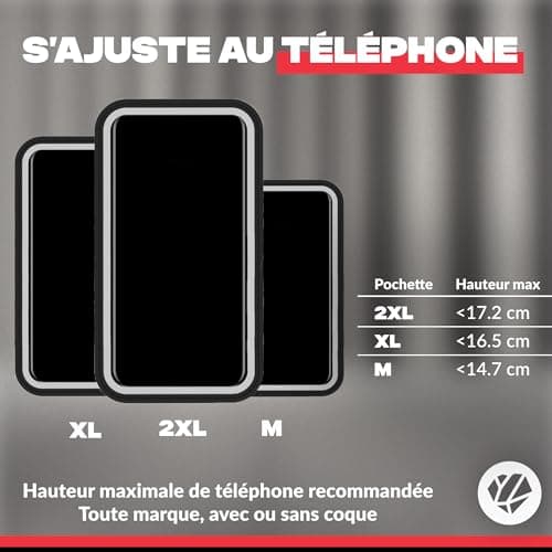 Shapeheart Support telephone moto innovant, magnétique et étanche, compatible tous téléphones, pour motards polyvalent