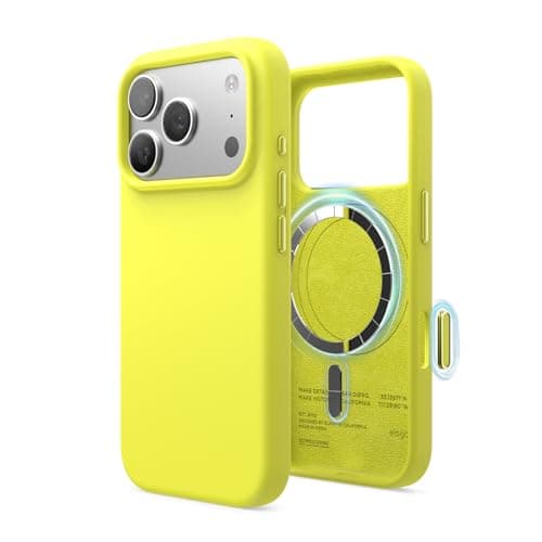 Coque magnétique en silicone elago pour iPhone 17 Pro - Antichoc et mince (Stone)  
Coque MagSafe premium en silicone el — Jaune Fluo