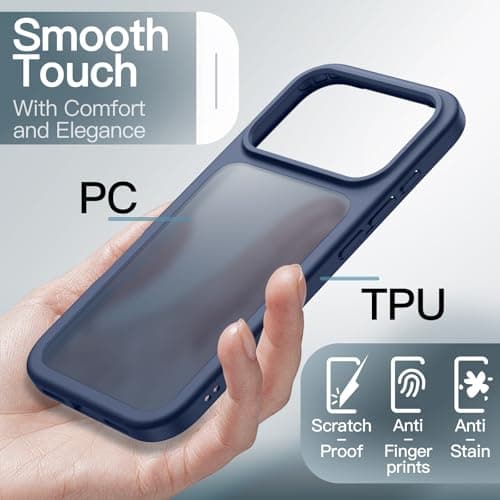 JETech CoqueMate iPhone 17 Pro Max, Qualité Militaire, Protection Antichoc (Bleu Foncé)  
JETech CoqueMate iPhone 17 Pro