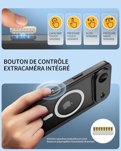 Lanhiem Coque IP68 Waterproof pour iPhone 17 Air Incassable Noir - Chantier Antipoussière  
Lanhiem Coque Mag-Safe Lanhi