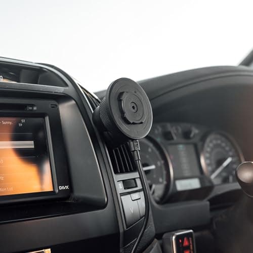 Quad Lock Support de Téléphone pour Voiture Populaire avec Tête de Charge sans Fil pour iPhone 16 Pro|Cadre MAG V2|Grill