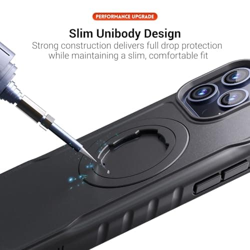 Coque iPhone 17 Pro Max Anti-Choc Magsafe Compatible Vélo VTT Moto Étui Click-Lock Support Vélo