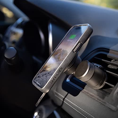 Quad Lock Support de Téléphone pour Voiture Populaire avec Tête de Charge sans Fil pour iPhone 16 Pro|Cadre MAG V2|Grill