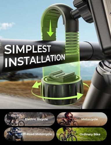 Support Téléphonique Moto LISEN Antivibration 1S, Compatible iPhone 13-16, 360° Rotation GPS, VTT, Smartphone	Electrique