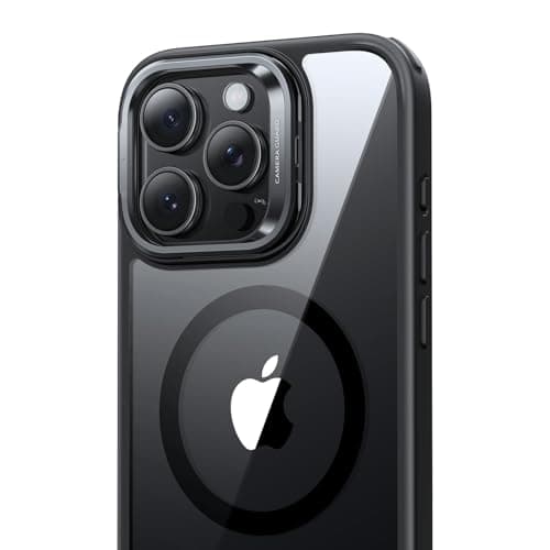 ESR Coque Transparente pour iPhone 17, Protection Commande de la Caméra et Compatible MagSafe, Idéale pour Hommes et Fem — B-Noir Transparent(with Button)