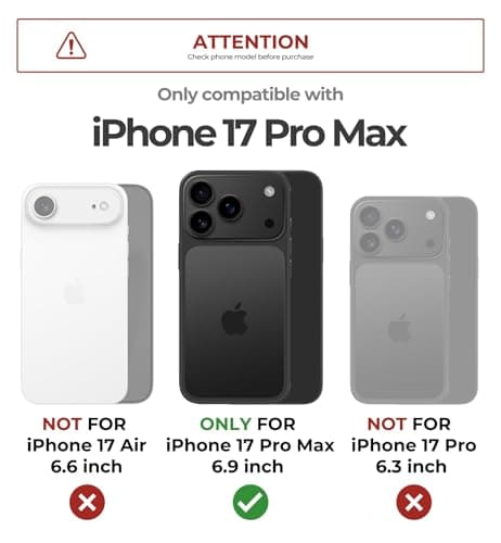 Dexnor iPhone 17 Pro Max - Coque Magnétique Authentique avec Cache Caméra Coulissant & Kickstand Pliable & Protecteur d'