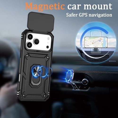Coque WeiCase pour iPhone 17 Pro Max, Armure Rigide Antichoc, Noir