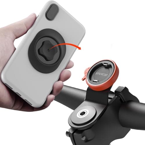 Support Telephone Velo Tout-Terrain pour VTT, Scooter, Vélo Electrique et Routier C-2e Gén.ERMOTOWasive Versatile Suppor — 【1ère génération】Support de potence - Orange