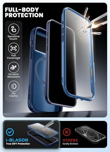 i-BLASON Ares Coque pour iPhone 17 Pro Max 6,9" 2025 | Protection d'Ecran Verre Trempé | Protection Magnétique MagSafe C