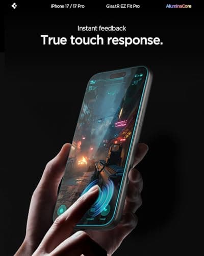 Spigen Glas.tR EZ Fit Pro Verre Trempé pour iPhone 17, Pro, ReiFS Heinças Liescables, Installation Facile, Dureté 9H, Pr