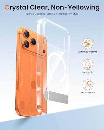 SIXBOX Coque Magnétique MagnSafe iPhone 17 Pro Max Anti-Yellowing Protection Complète Mat Translucide