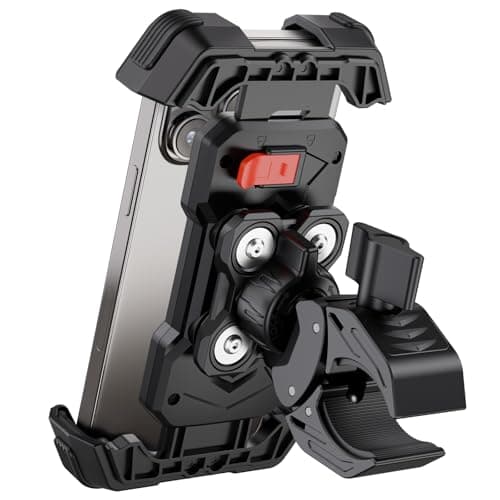 Support Téléphonique Grefay Moto Velo Amorti Double 360° Noir