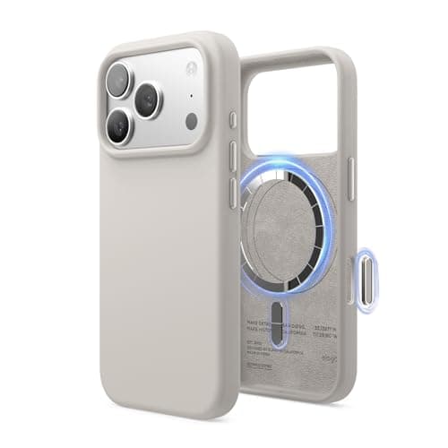Coque magnétique en silicone elago pour iPhone 17 Pro - Antichoc et mince (Stone)  
Coque MagSafe premium en silicone el