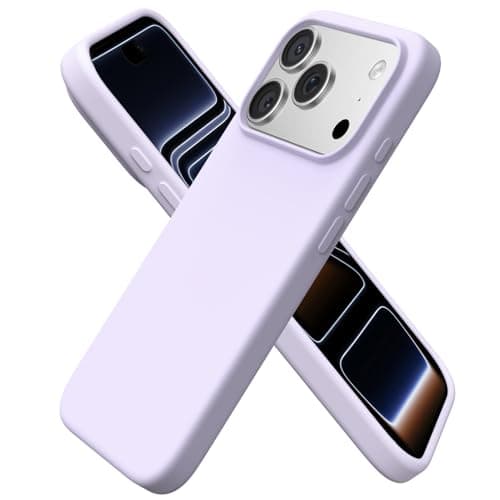 ORNARTO Coque en Silicone Liquide iPhone 17 Pro (6,3") - Protection Antichoc, Intérieur Doux en Microfibre, Bleu Marine — Violet