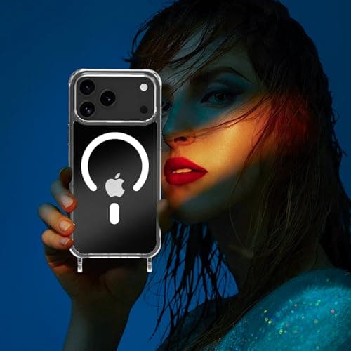 Nupcknn Magnétique Coque iPhone 17 Pro Max Magsafe | Protection Complète 2 Verres Trempés & 2 Caméras | Transparent Coll