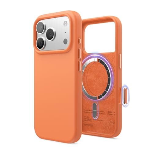 Coque magnétique en silicone elago pour iPhone 17 Pro - Antichoc et mince (Stone)  
Coque MagSafe premium en silicone el — Orange