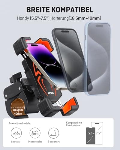 Support Telephone Vélo 360° Antivibratoire pour Smartphones 5,5 à 7,5 Pouces Global Recycled Standard